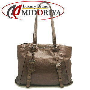 Prada Tote Bag GLACE Calfskin RAME